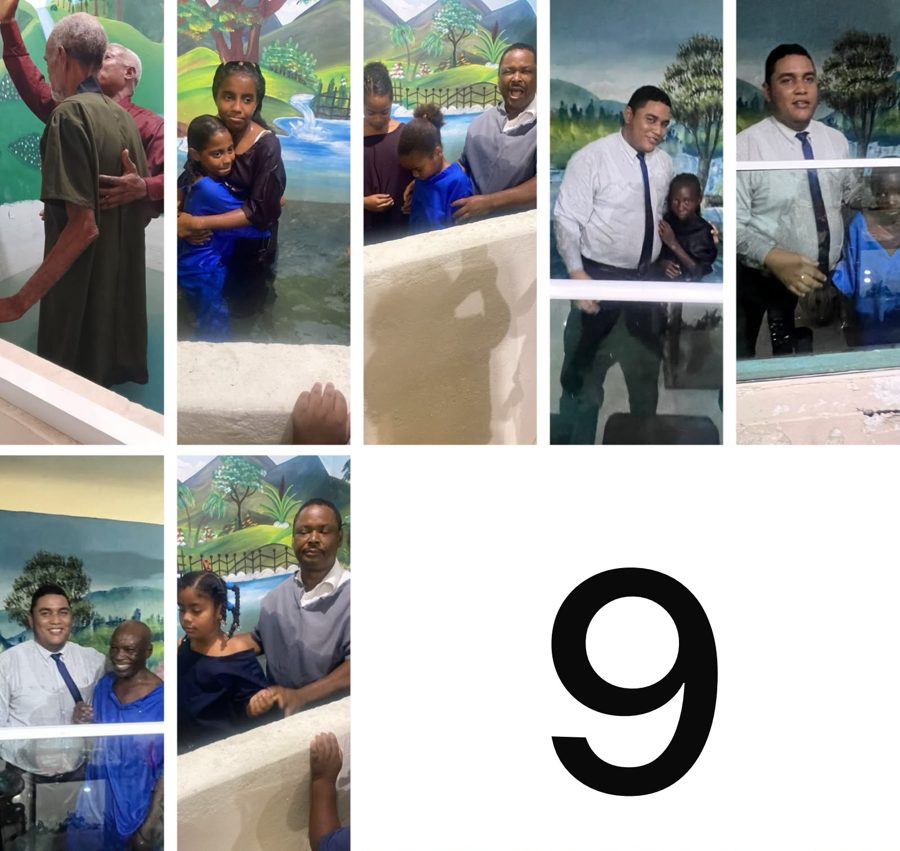 Collage de bautismos de la campaña